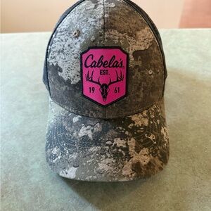Cabela's Black and Pink Camouflage Cap